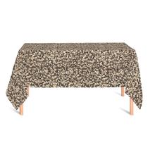 Toalha de Mesa Retangular em Tecido Jacquard Estampado Muro Inglês Folhas Secas Toalha de Mesa Retangular em Tecido Jacquard Estampado Muro Inglês Folhas Secas