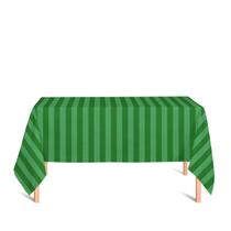 Toalha de Mesa Retangular em Tecido Jacquard Verde Listrado Tradicional Toalha de Mesa Retangular em Tecido Jacquard Verde Listrado Tradicional