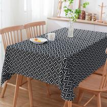 Toalha De Mesa Retangular Geométrico Preto 3m x 1.40m Toalha De Mesa Retangular Geométrico Preto 3m x 1.40m
