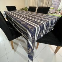Toalha de Mesa Retangular Gorgurinho Brasão Azul Marinho - 2,20m x 1,50m Largura