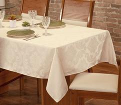 Toalha de mesa retangular grande jacquard luxuosa 10 lugares