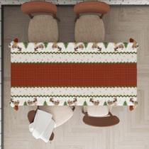 Toalha De Mesa Retangular Impermeavel Termica Estampa Jingle Bell de Natal