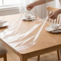 Toalha de Mesa Retangular Impermeável Transparente 4 e 6 Cadeiras Forro Plástico PVC Tamanho:4 Lugares