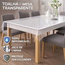 Toalha de Mesa Retangular Impermeável Transparente 4 e 6 Cadeiras Forro Plástico PVC Tamanho:6 Lugares Toalha de Mesa Retangular Impermeável Transparente 4 e 6 Cadeiras Forro Plástico PVC Tamanho:6 Lugares