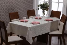 Toalha De Mesa Retangular Jacquard 8 Lugares - Palha