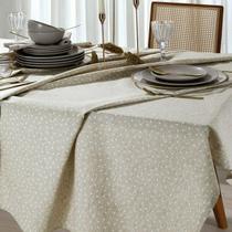 Toalha de Mesa Retangular Limpa Fácil Clean Linhares Paloma 8 Lugares - Bege Toalha de Mesa Retangular Limpa Fácil Clean Linhares Paloma 8 Lugares - Bege