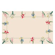 Toalha de Mesa Retangular Linho 6 Lugares Orquídeas 146x240cm