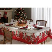 Toalha De Mesa Retangular Natalina 6 Lugares 2,10x1,40m