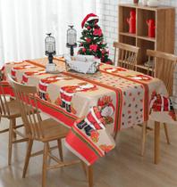 Toalha de Mesa Retangular para 10 lugares 3,00 x 1,45m Enfeite de Natal Decoração Mesa Posta
