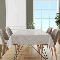 Toalha de Mesa Retangular Para 6 Lugares Mandala 1.45m x 2.20m Único -