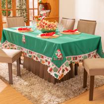 Toalha de Mesa Retangular para 8 Lugares Avulsa Bordada Natalina 2,50m x 1,50m - Decoração Natal Fim de Ano Toalha de Mesa Retangular para 8 Lugares Avulsa Bordada Natalina 2,50m x 1,50m - Decoração Natal Fim de Ano