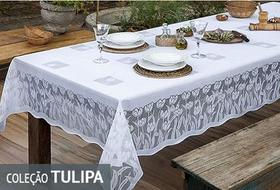 Toalha de mesa retangular renda - 8 lugares