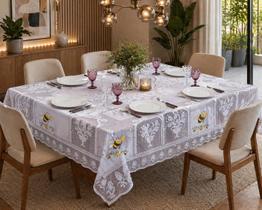 Toalha de Mesa Retangular Rendada 1,60M x 2,17M Estampada Toalha de Mesa Retangular Rendada 1,60M x 2,17M Estampada