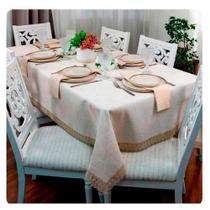 Toalha de Mesa Retangular Rendarte Linen 6 Lugares Argivai