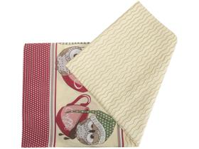 Toalha de Mesa Retangular Teka 140x210cm - Basic Corujas Toalha de Mesa Retangular Teka 140x210cm - Basic Corujas