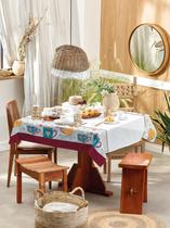 Toalha de mesa Retangular Teka 8 lugares Basic Happy Day
