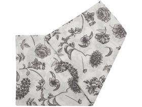 Toalha de Mesa Retangular Teka - Cinza 140x210cm Basic Flores