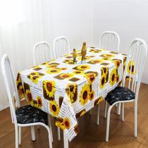 Toalha de Mesa Retangular Térmica Impermeável Estampada 08 Lugares