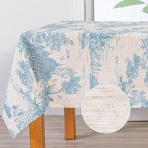 Toalha de Mesa Retangular Vintage MYSKY HOME - Linho Azul (152x259cm)