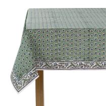 Toalha de mesa Ridhi Basil Green 150x150 cm 100% algodão Toalha de mesa Ridhi Basil Green 150x150 cm 100% algodão