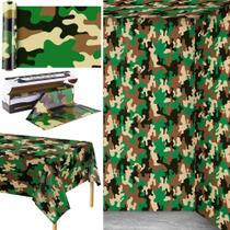 Toalha de mesa Roll Kochorie Camo 30,5 m x 1,37 m de plástico descartável