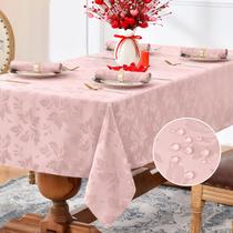 Toalha de mesa Romanstile Jacquard impermeável 150x210cm rosa Toalha de mesa Romanstile Jacquard impermeável 150x210cm rosa