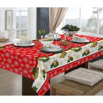 Toalha De Mesa Rústica Linho Natal 1,40x2,10 Sinos Bene Casa Toalha De Mesa Rústica Linho Natal 1,40x2,10 Sinos Bene Casa