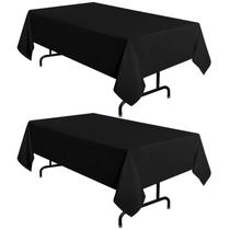 Toalha de mesa sancua Black Polyester 152 x 259 cm para mesa de 6 pés