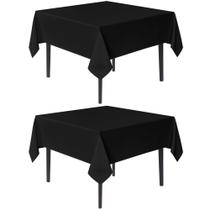 Toalha de mesa sancua Black Square 137x137cm, pacote com 2 unidades, poliéster