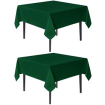Toalha de mesa sancua, pacote com 2, 152x152cm, poliéster verde Hunter