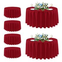 Toalha de mesa sancua, pacote com 6, redonda, 274 cm, poliéster vermelho Toalha de mesa sancua, pacote com 6, redonda, 274 cm, poliéster vermelho
