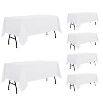 Toalha de mesa sancua poliéster branco 152x213cm para mesas de 4 pés