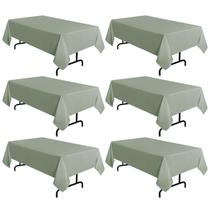 Toalha de mesa sancua Sage Green 152x259cm, poliéster, pacote com 6