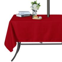 Toalha de mesa SARAFLORA 152 x 259 cm impermeável vermelha