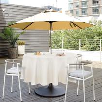 Toalha de mesa SARAFLORA 152cm redonda bege impermeável com zíper Toalha de mesa SARAFLORA 152cm redonda bege impermeável com zíper