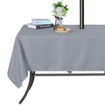 Toalha de mesa SARAFLORA 152x305cm Prata impermeável com orifício para guarda-chuva Toalha de mesa SARAFLORA 152x305cm Prata impermeável com orifício para guarda-chuva