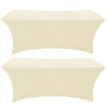 Toalha de mesa SEPARO, pacote com 2 unidades, elastano bege, 183 cm, sem rugas
