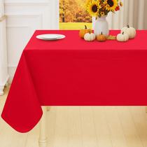 Toalha de mesa Smiry 152x213 cm de vinil impermeável vermelha Toalha de mesa Smiry 152x213 cm de vinil impermeável vermelha