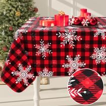 Toalha de mesa Smiry Christmas de vinil impermeável 152x259cm preta