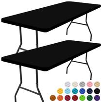 Toalha de mesa Smiry Retangle Waterproof, pacote com 2 unidades para mesa de 6 pés Toalha de mesa Smiry Retangle Waterproof, pacote com 2 unidades para mesa de 6 pés