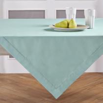 Toalha de mesa Solino Home Pastel Turquesa Algodão Linho 132x132cm