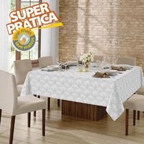 Toalha de Mesa Super Prática 6 Lugares 1,40x2,20m Gardênia Elegance Lepper