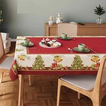 Toalha De Mesa Super Pratica Algodão Árvore De Natal 1,40X2,20m Lepper