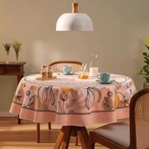 Toalha de Mesa Super Pratica Redonda P/4 Lugares Canteiro 155m Lepper