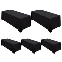 Toalha de mesa Surmente preta poliéster 90x132cm para casamentos x5 Toalha de mesa Surmente preta poliéster 90x132cm para casamentos x5