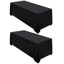 Toalha de mesa Surmente Preto Poliéster 90x132cm para casamento x2 Toalha de mesa Surmente Preto Poliéster 90x132cm para casamento x2