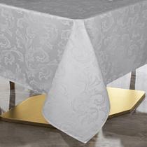 Toalha de Mesa Tecido Jacquard 6 Lugares Retangular Varias Cores CINZA Toalha de Mesa Tecido Jacquard 6 Lugares Retangular Varias Cores CINZA