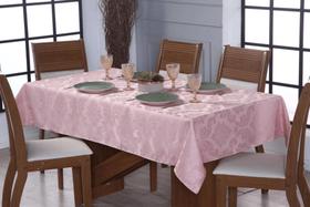 Toalha de Mesa Tecido Jacquard 6 Lugares Retangular Varias Cores ROSÊ