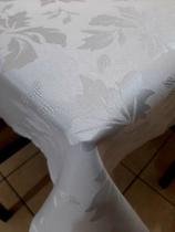 toalha de mesa tecido jacquard cinza claro 1,40x1,50