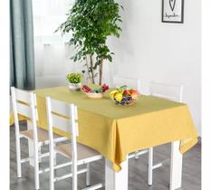 Toalha De Mesa Tecido Linho Rustico Para Mesa De Até 6 lugares